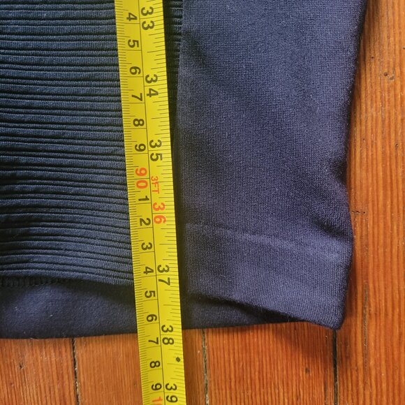 Navy Sheath Panelled Dress, sz XS - Picture 10 of 10